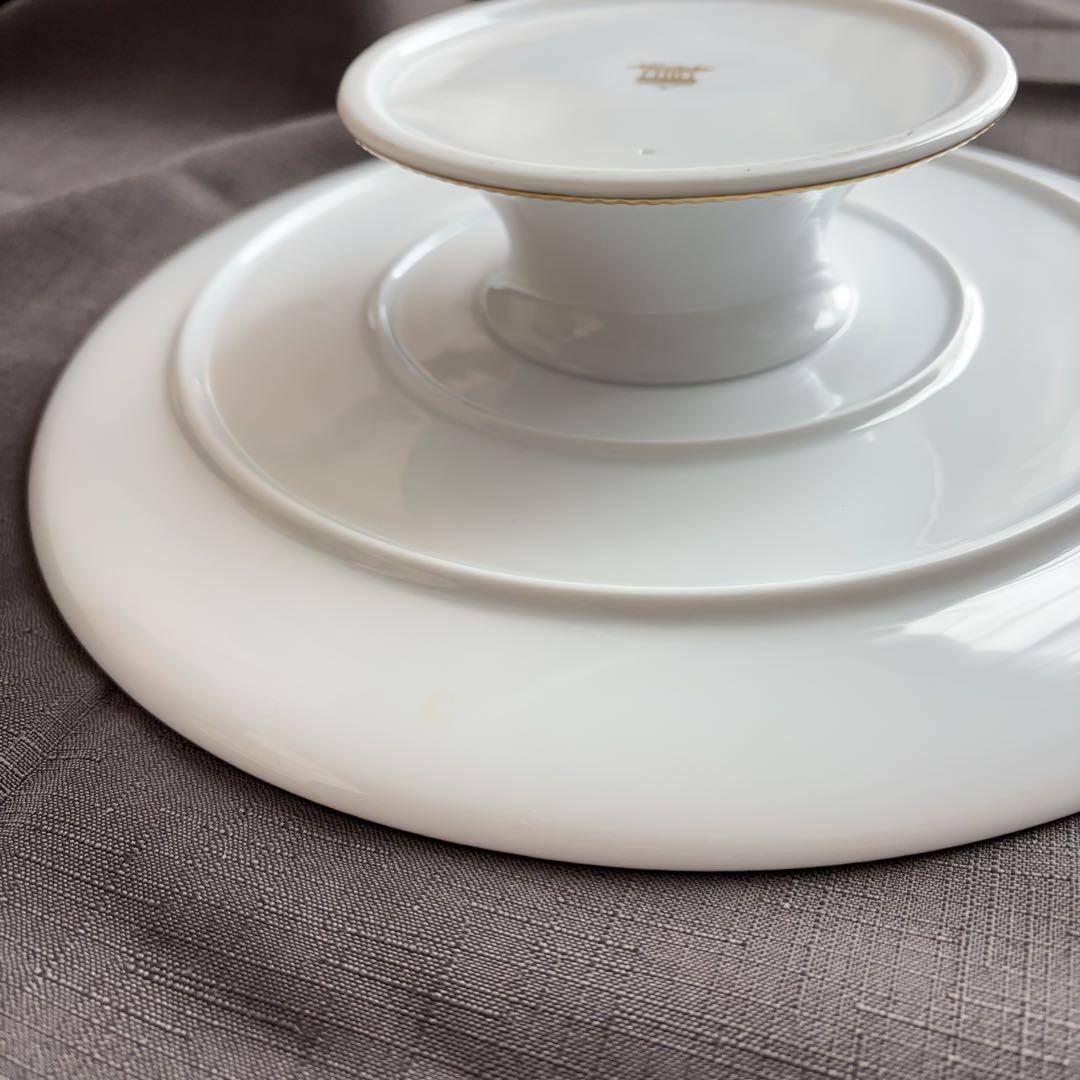 【入手困難稀少品】30cmケーキスタンド　ノリタケ ダイヤモンドコレクション金彩