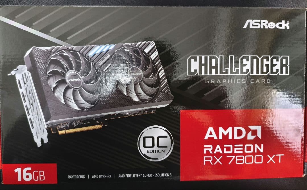 グラフィックボード・グラボ・ビデオカード ASRock Radeon RX 7800 XT 16GB CHALLENGER