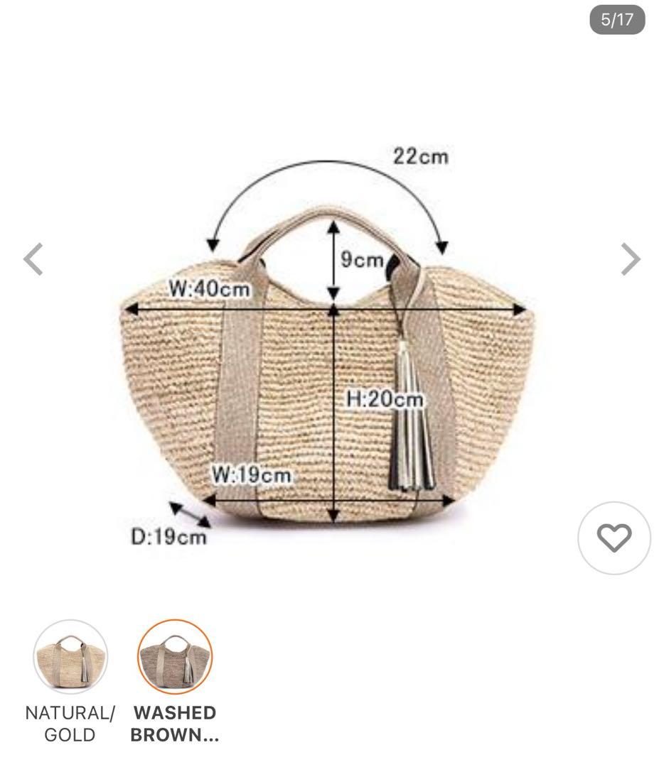 VIORA d'ORO ストロー かごバッグ ベージュ