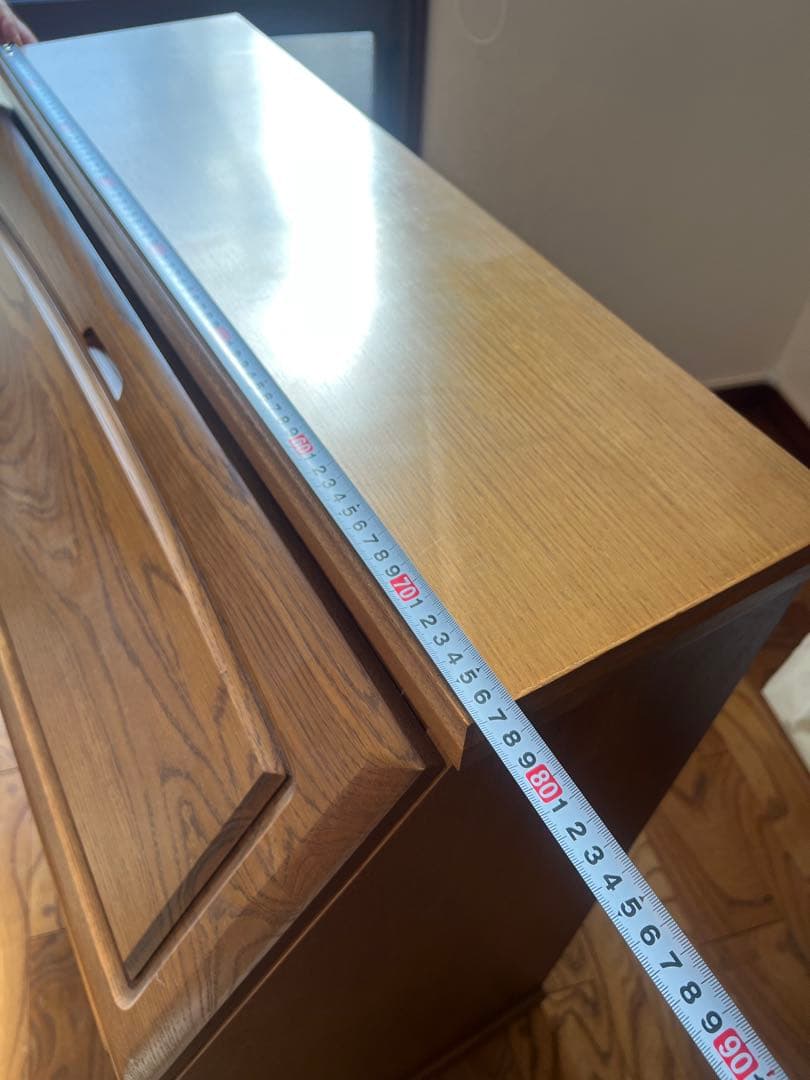 【大雪木工】オーク材 ライティングビューロー デスク（アンティーク品）