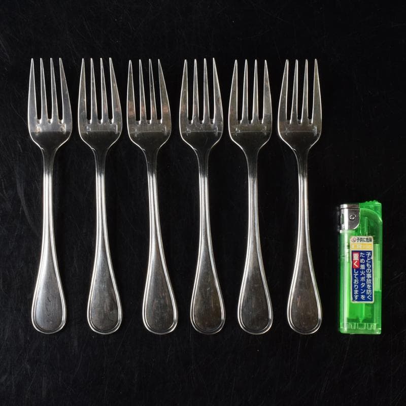 カトラリー　フランス製　クリストフル　フォーク　6点　箱付　V　7015