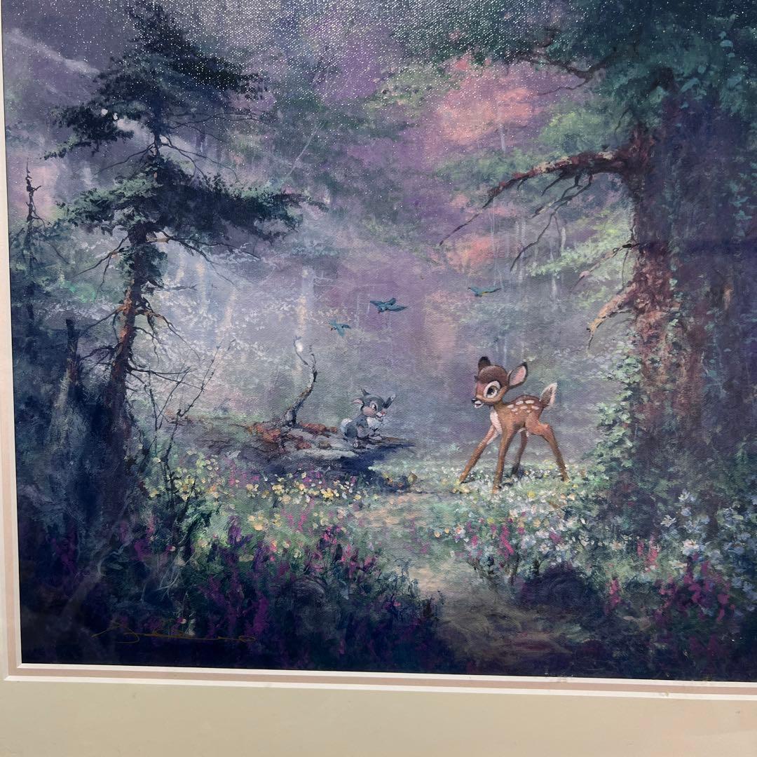 ディズニー　シルクスクリーン　バンビ　世界限定58/295 保証書有り。