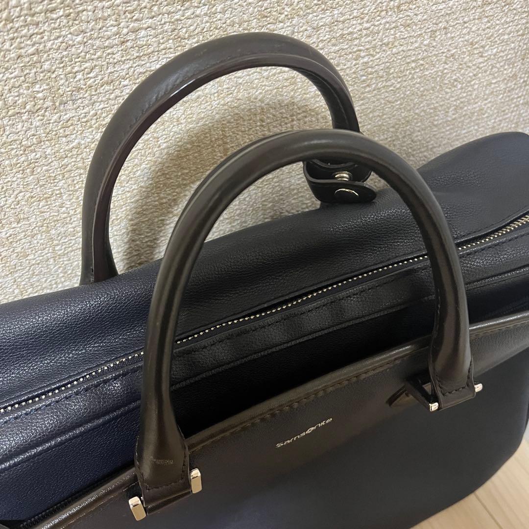 Samsonite 3wayレザーバッグ ネイビー