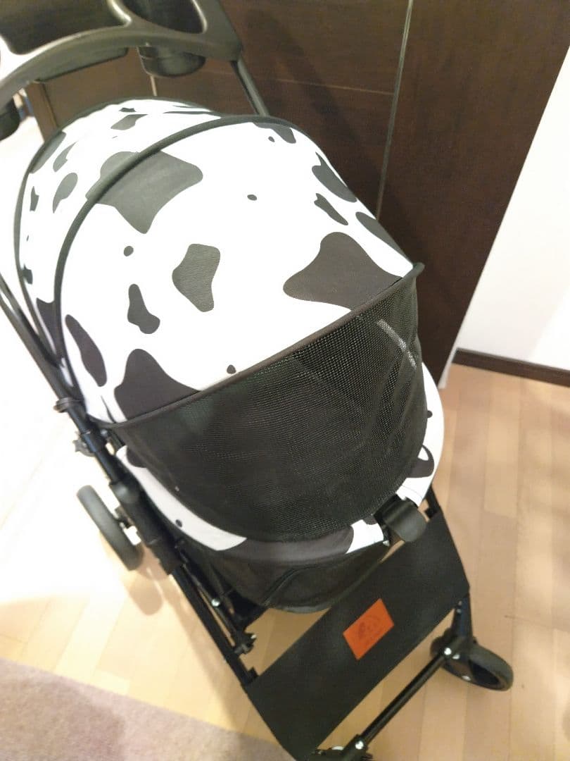 タイムセール skisopgo 軽量ワンキー折りたたみペットカート ウシ柄 レア