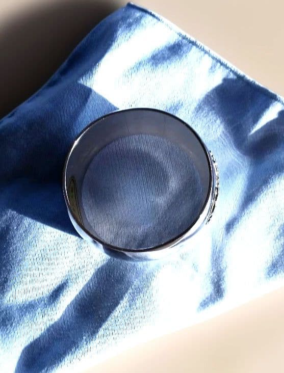 銀メッキ　アンティークヴィンテージ　「BEBE」ナプキンリング　フランス製