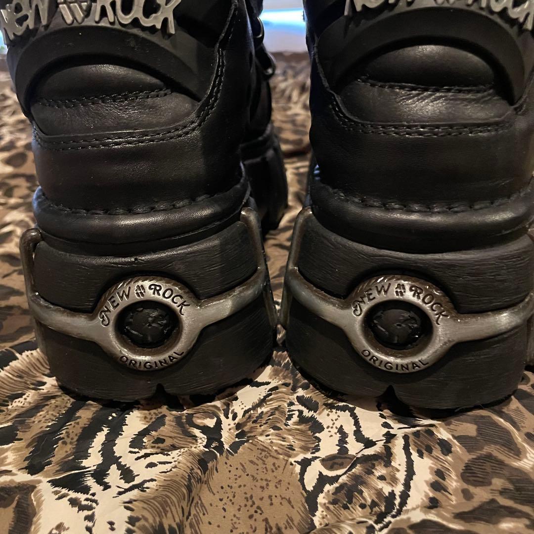 値下げ可 正規品 NEW ROCK ブラックレザーシューズ オリジナル