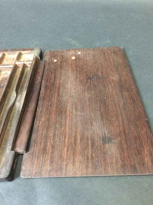 紫檀唐木 文房四寶 文具箱硯入れ 年代物