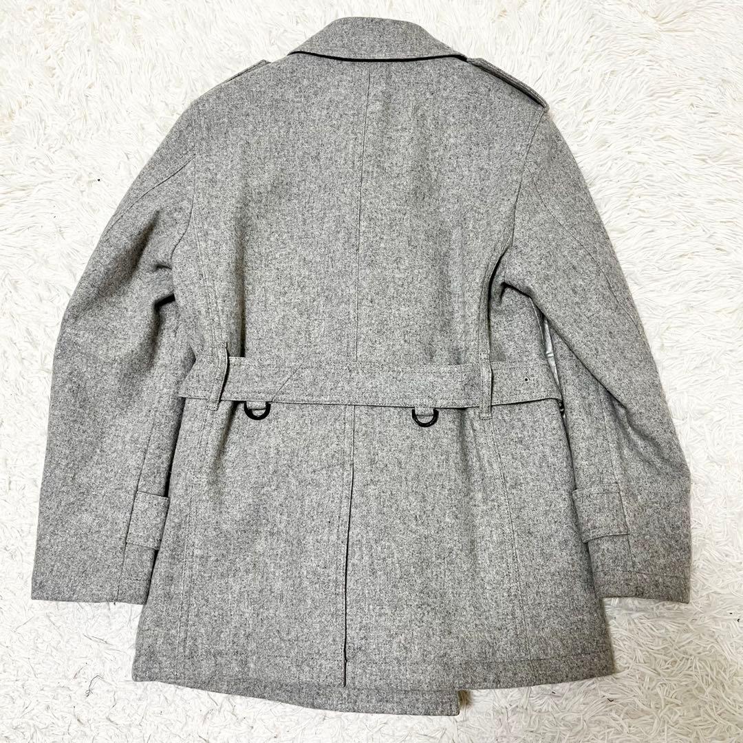 ✨美品✨ブラックレーベルクレストブリッジ　Ｐコート　ダブル　キルティング M