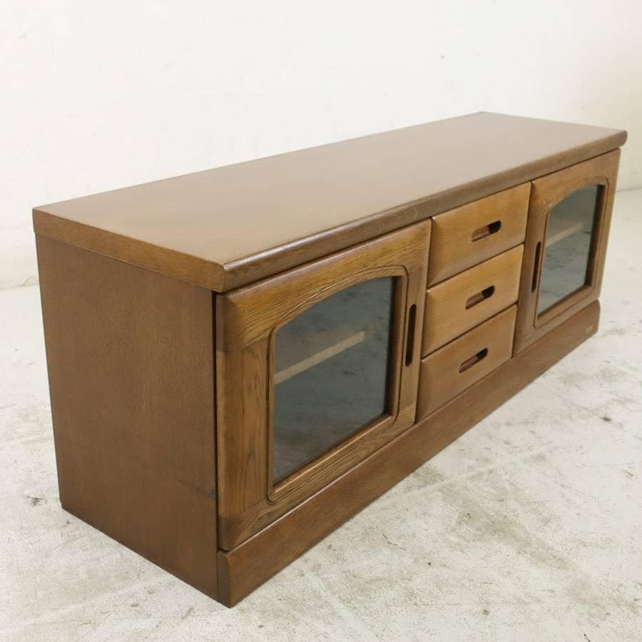 値下浜本工芸 ナラ無垢 テレビボード 幅120cm テレビ台 ローボード 国産