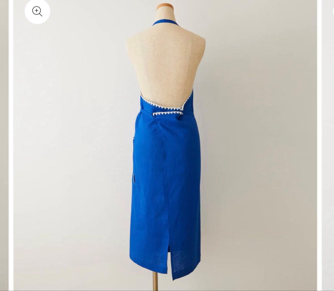 【新品】【新作】⭐️エプロン⭐️タキマキ⭐️TAKIMAKI ブルー　クロス付