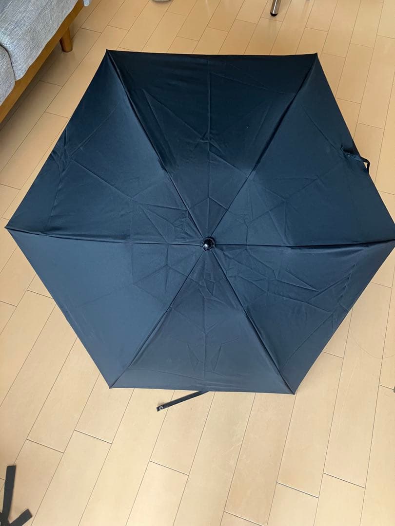 サンバリア1003段折りたたみ傘ブラック無地