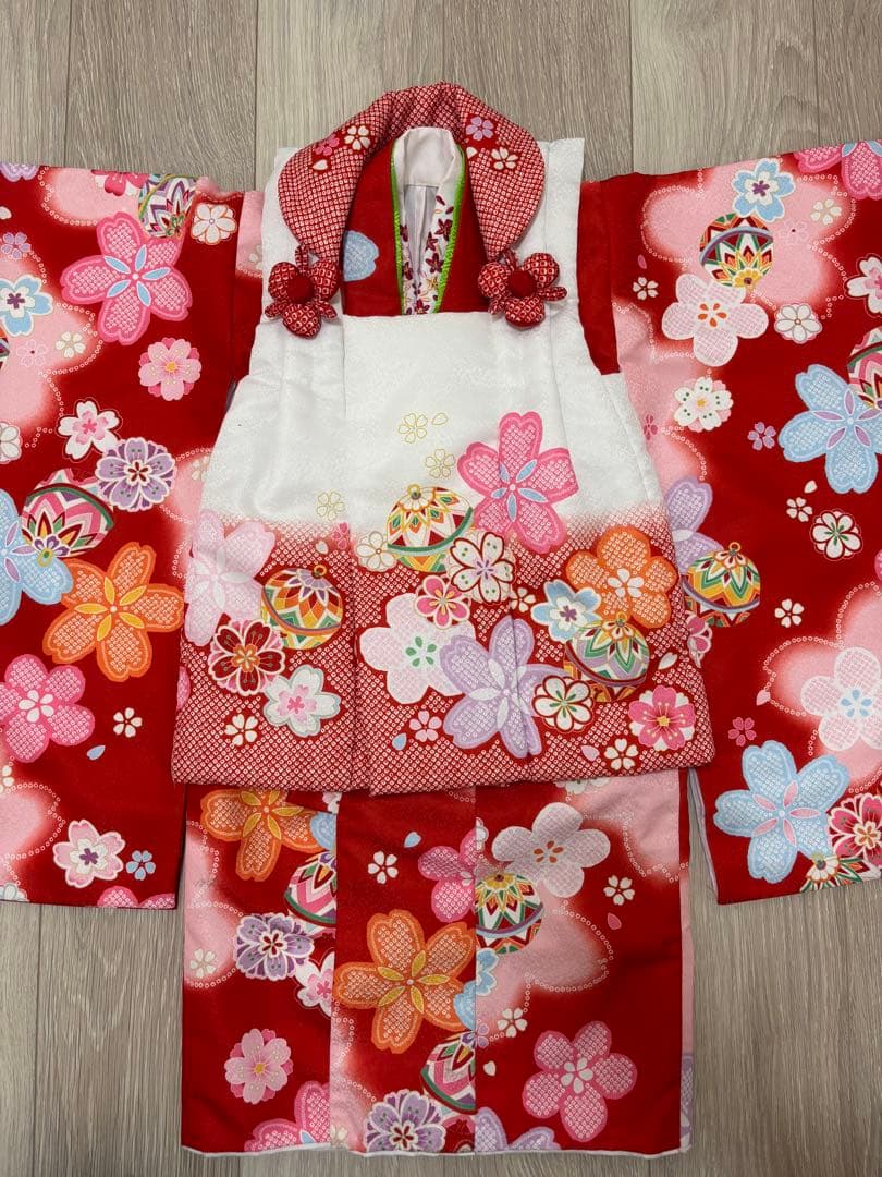 七五三　お着物セット　女の子　３歳