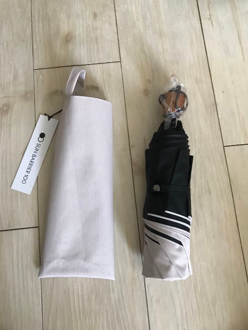 ☀️今期新品タグ付☂️3段折 サンバリア100 無地 ピンク