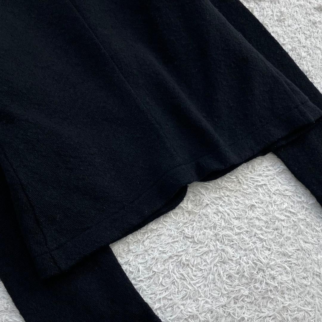 美品✨トリココムデギャルソン テーラードジャケット 縮絨 裏地花柄 ブラック 黒