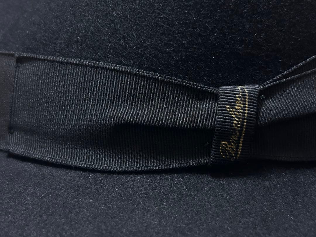 超美品 Borsalino ボルサリーノ 中折れ帽 ラビット 兎 フェルトハット