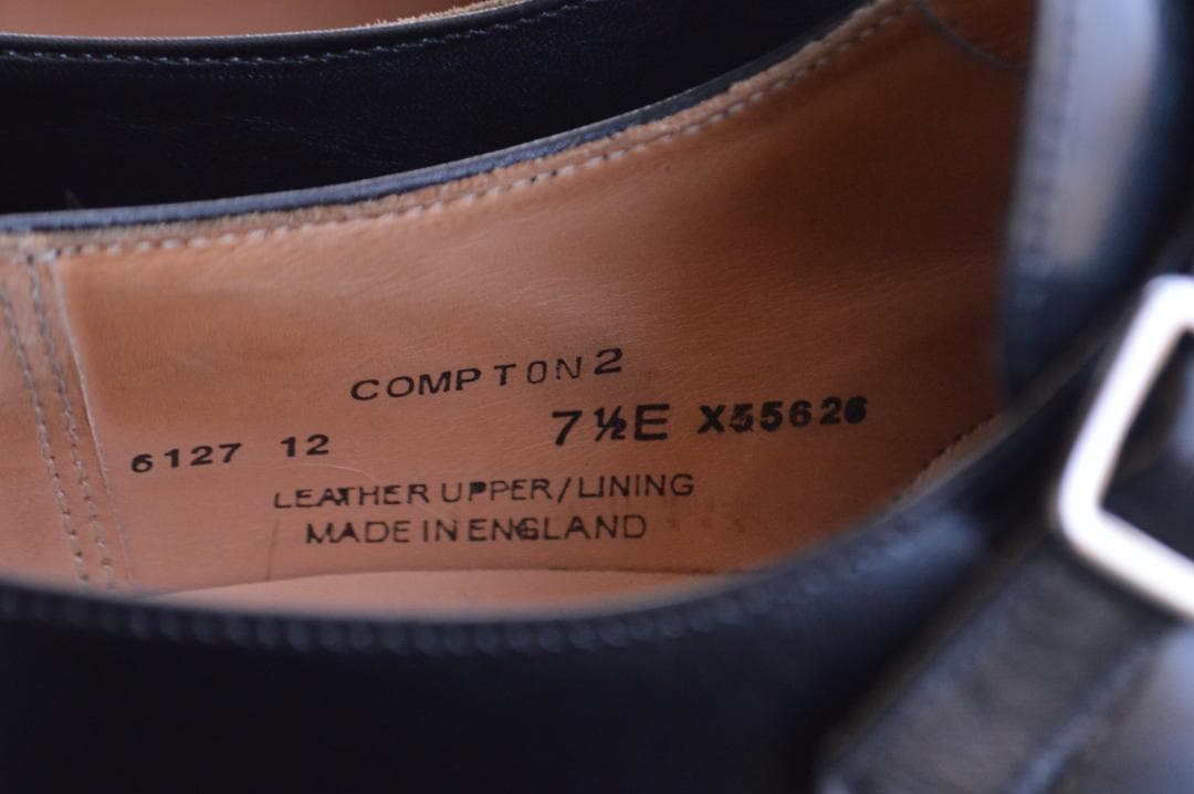 着用数回　CROCKETT＆JONES　COMPTON2　7.5E　ブラック