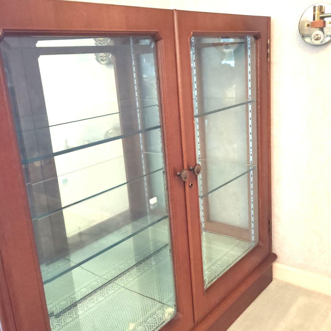 飾り棚 ガラス　ショーケース　ガラスケース　木製キャビネット　キャビネット　飾棚