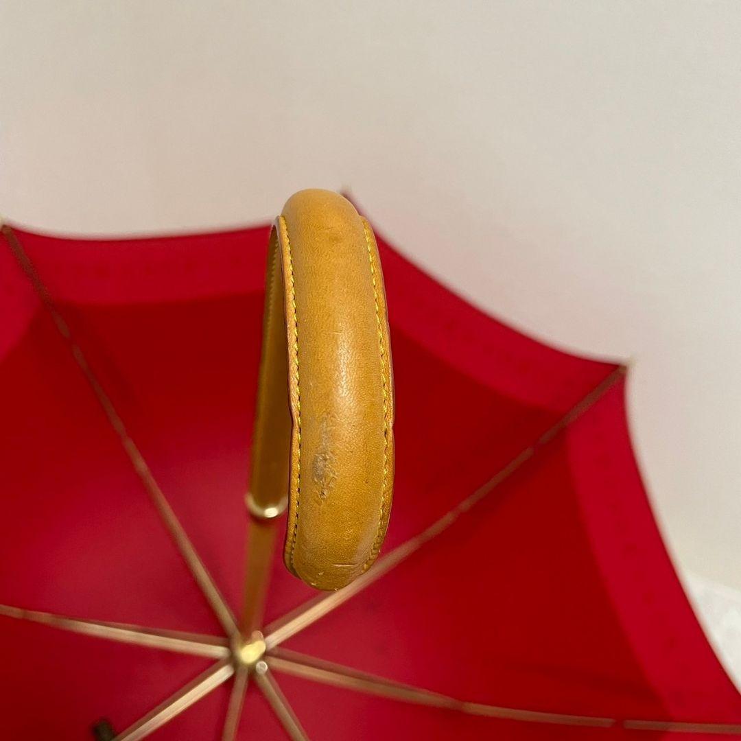 【高級】ルイヴィトン　パラプルュイ　傘　赤