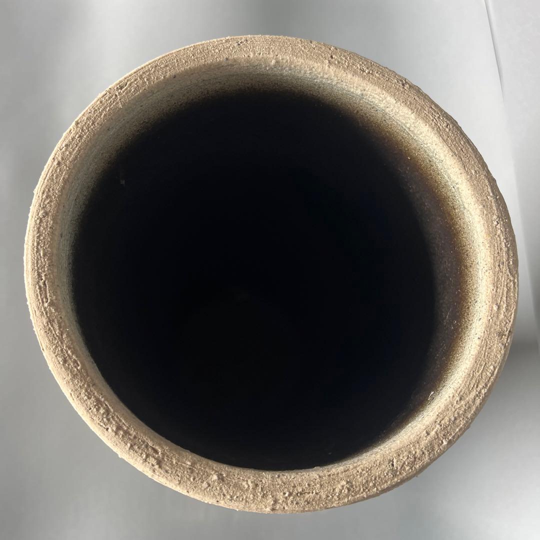 信楽焼長傘立て  花絵 高さ57cm