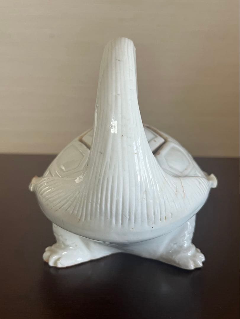 【希少】平戸焼？白磁 亀型 水注 銚子（酒器・茶道具）アンティーク