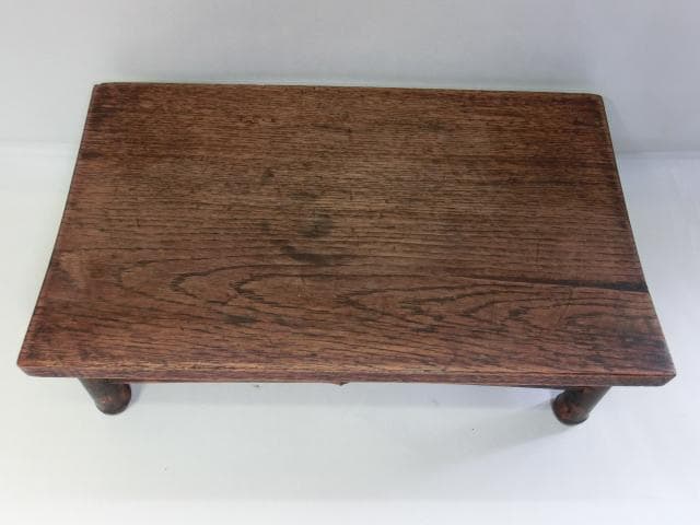 花台■古い木製四足長方形台 竹足 飾台 盆栽台 机 古民具 古美術 時代 骨董■