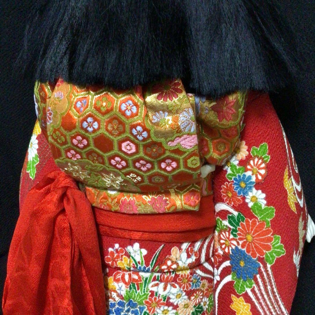 市松人形 赤色の着物　３体まとめ売り　極美品