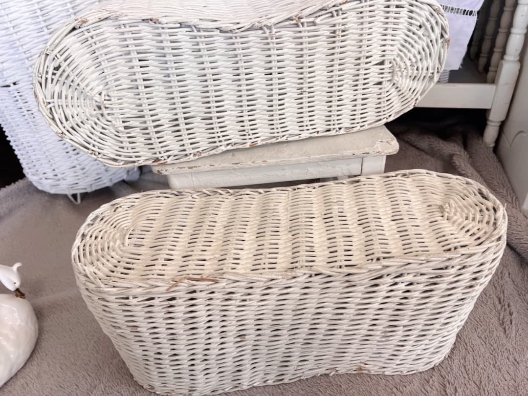 フランス アンティーク パニエ かご バスケット 籐 柳 ピクニック 蚤の市