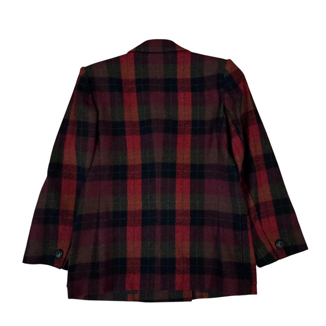 ヴィンテージ イヴサンローラン タータンチェックダブルテーラードジャケット
