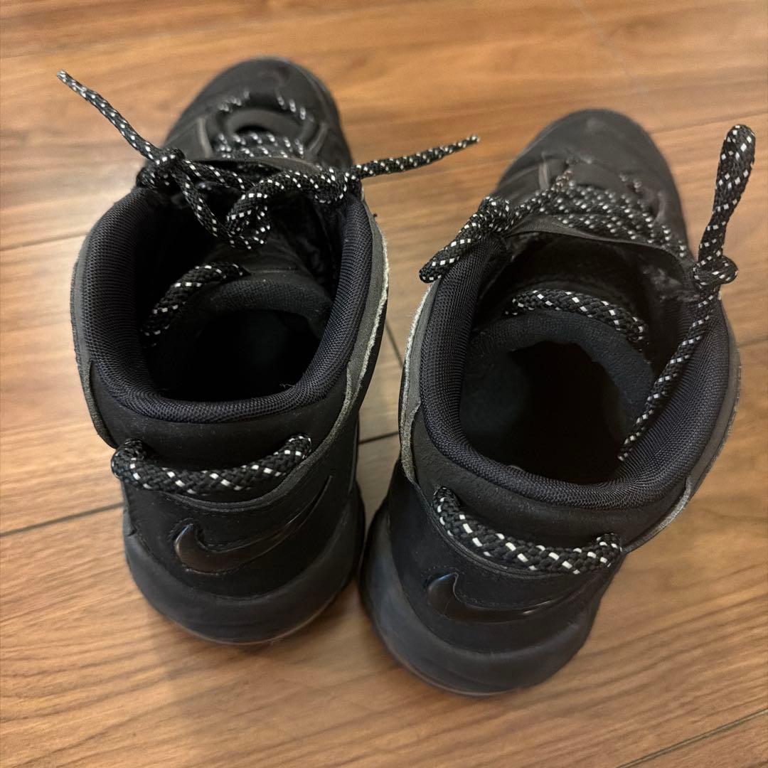 美品ナイキ エアモアアップテンポ モアテン トリプルブラック 25.5