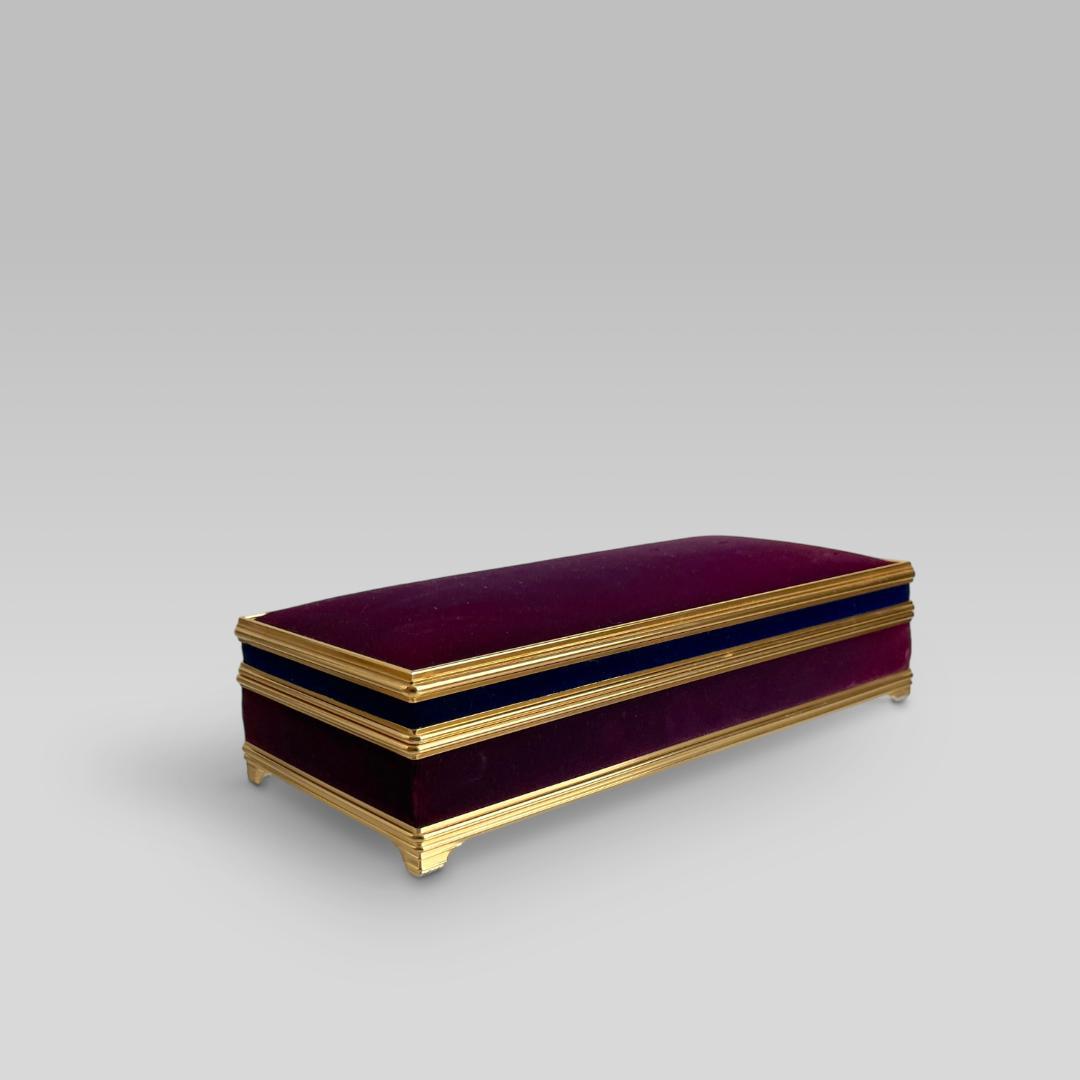 80s【ヴィンテージ】ベロア クラシックデザイン ジュエリーボックス ケース