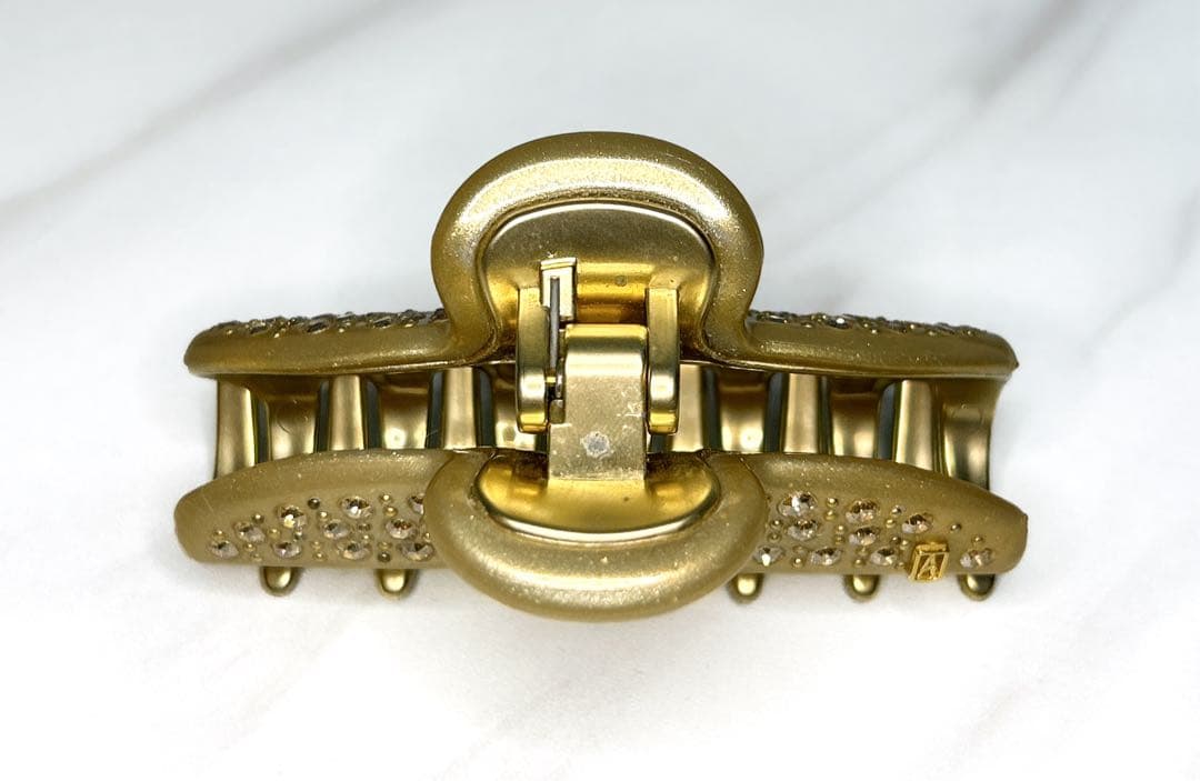 【ALEXANDRE DE PARIS】ゴールド ラインストーン ヘアクリップ