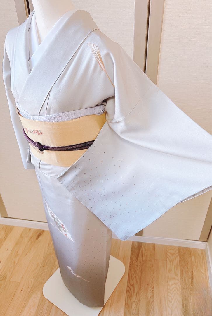 美品　訪問着　フルセット　作家物　金彩　刺繍 卒業式　入学式　大きいサイズ　袋帯