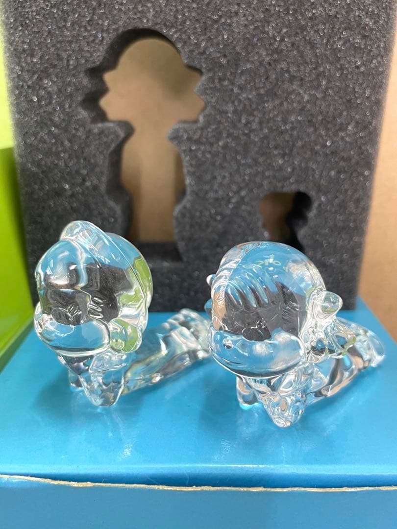 アンティーク　ペコちゃんガラス置物5種