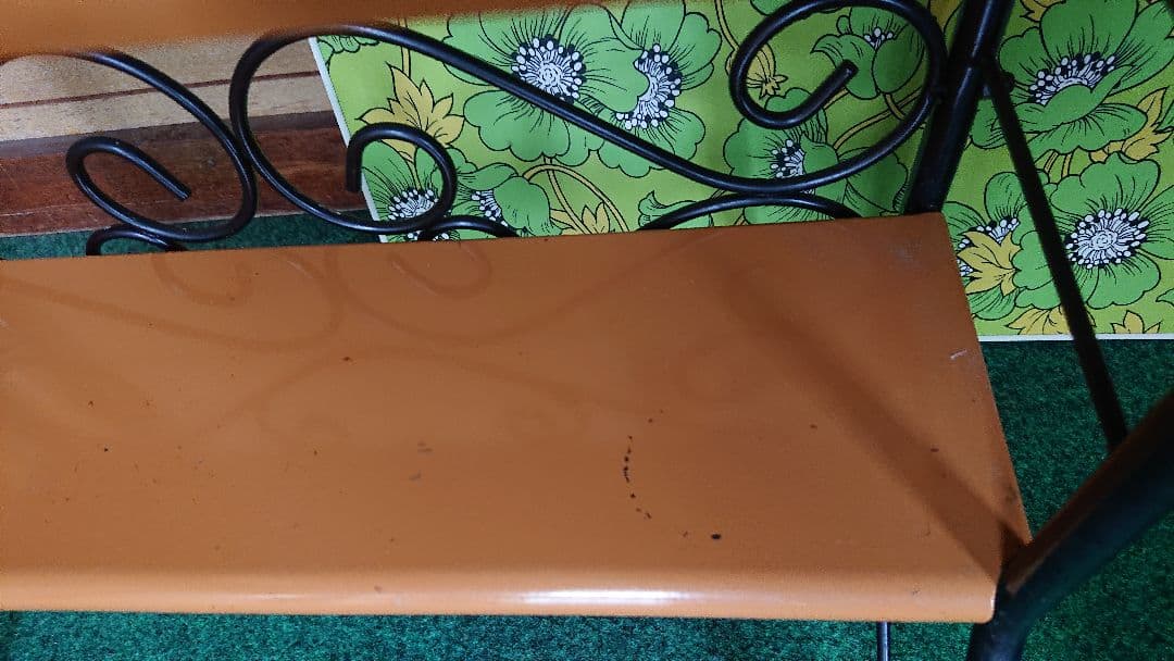 T*様 【アンティーク】昭和レトロ 3段 アイアン シェルフ スチールラック 棚