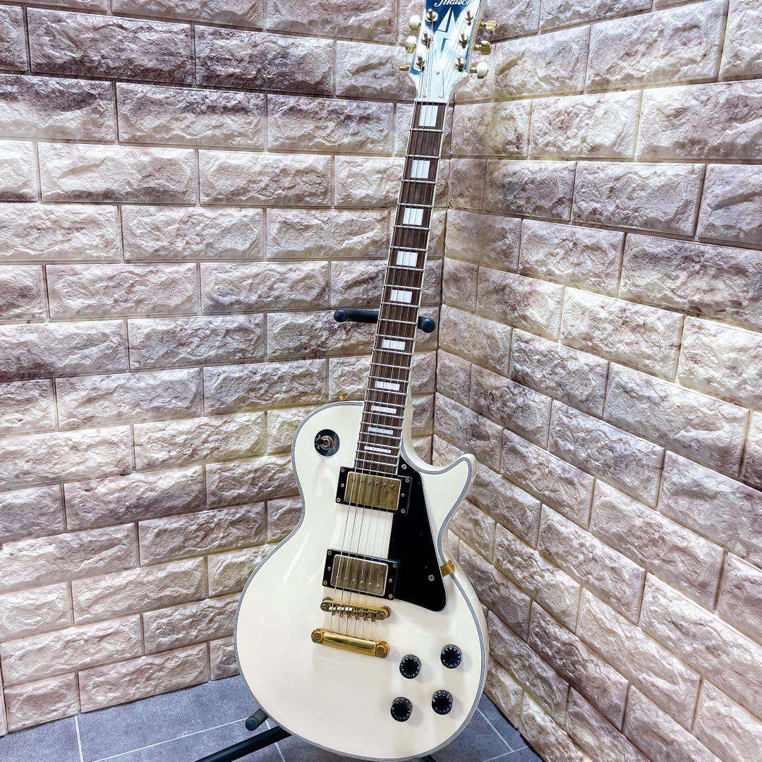【音出し確認済み】メイソン　エレキギター　レスポール　ホワイト
