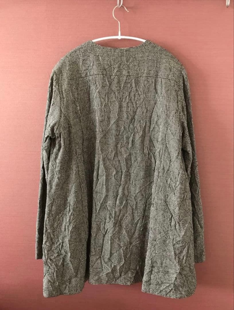 未使用　ARTS&CIENCE ウールリネンノーカラーダブルボタンジャケット