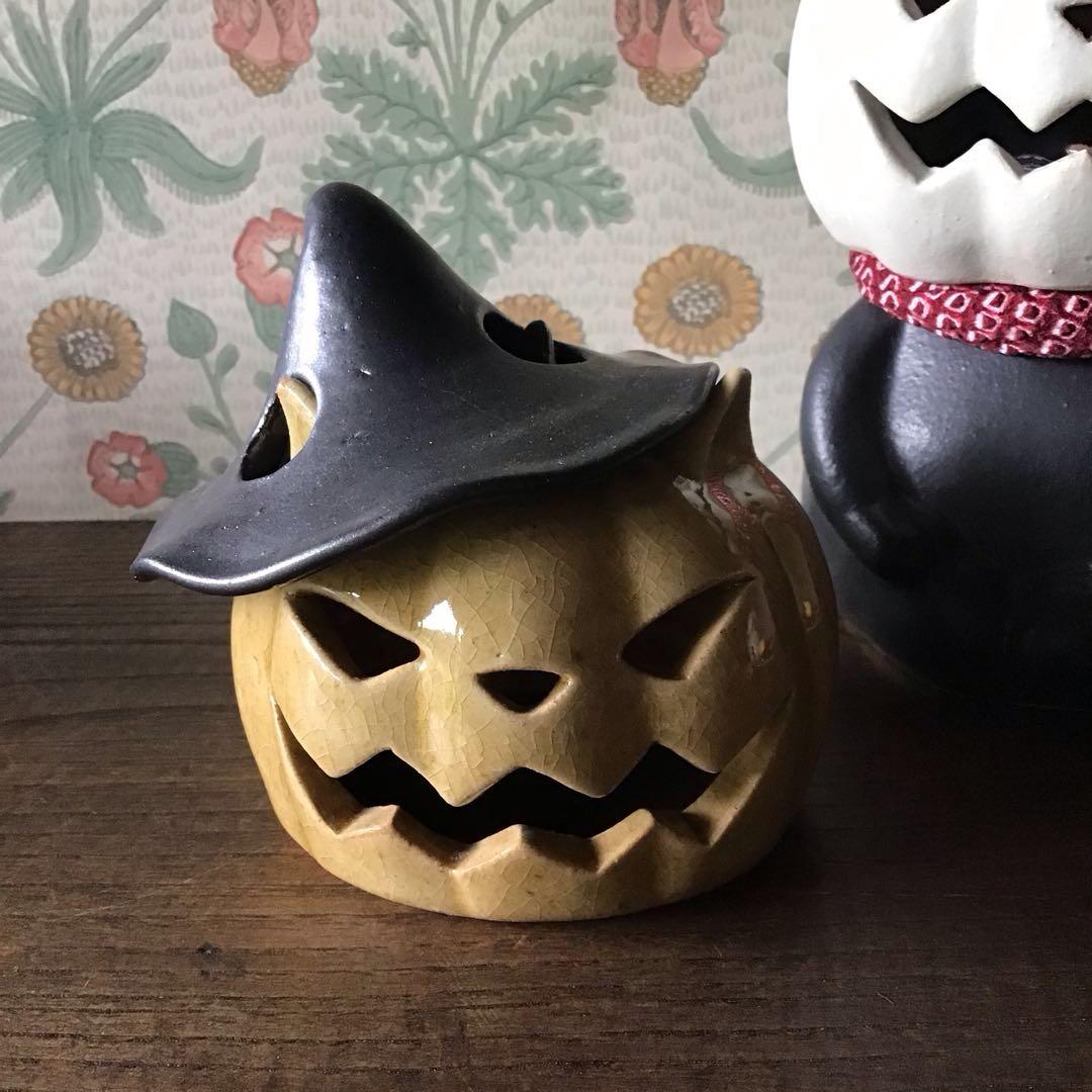 猫カボチャランタン＋魔女帽子　^(｀∇´)^ ハロウィン