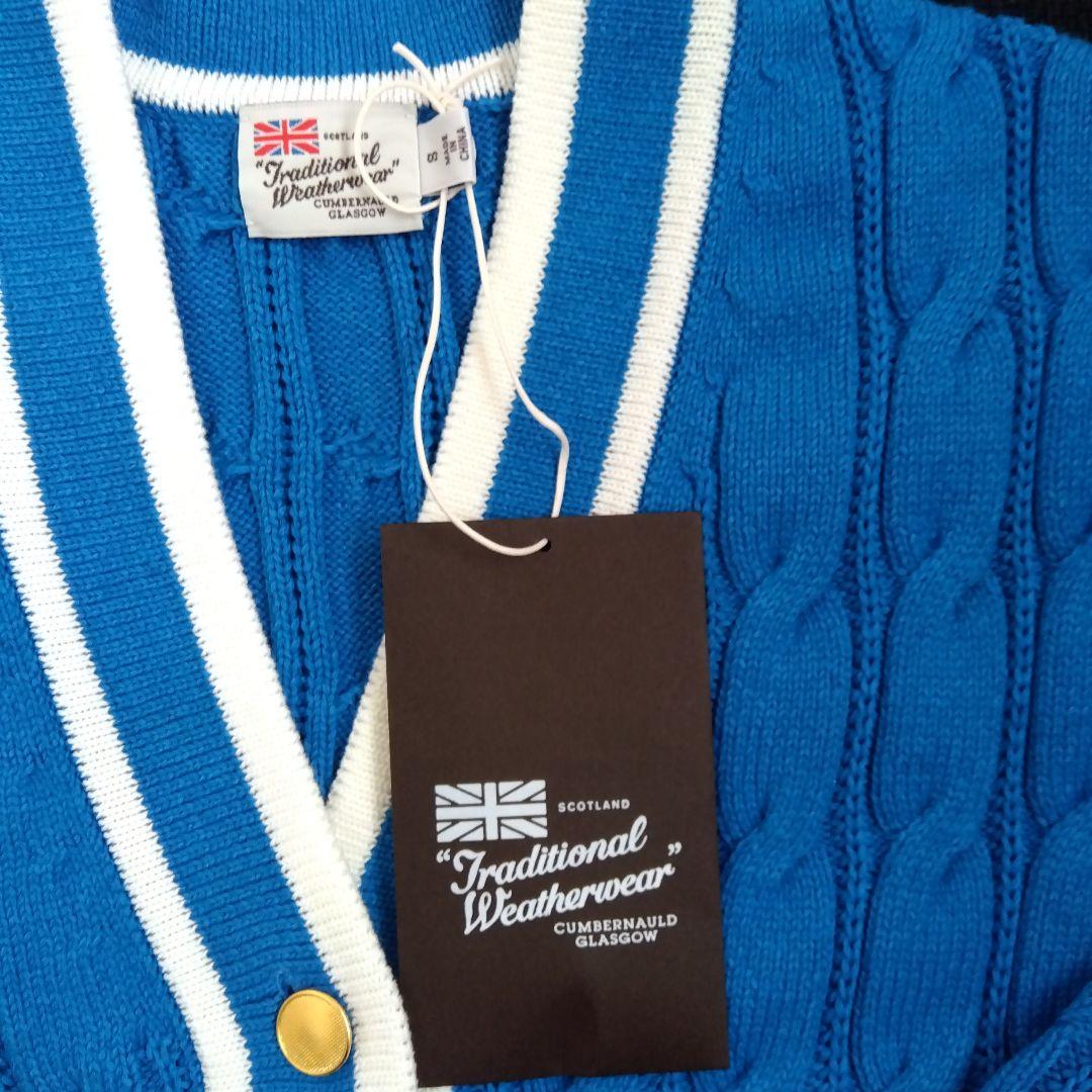 トラディショナルウェザーウェア 新品未使用 V ネック 金ボタン カーディガン