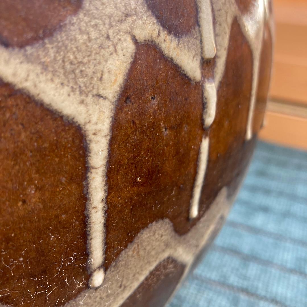 益子焼　丸型火鉢　火桶　火樞　火櫃