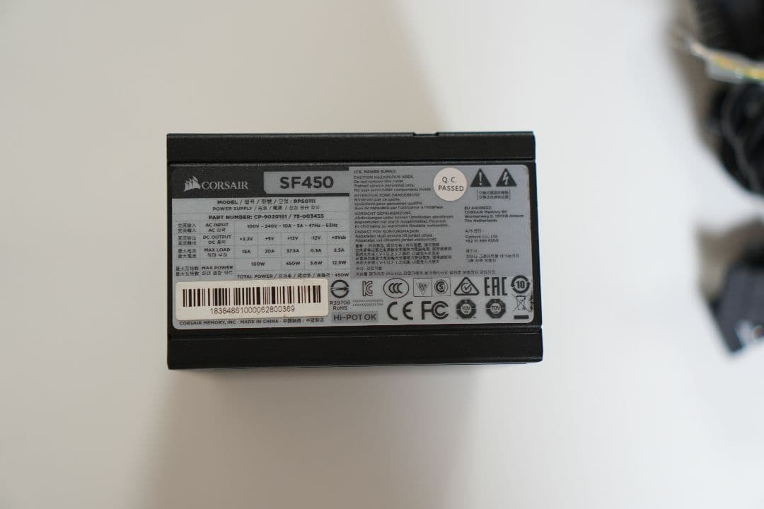 CORSAIR SF450 SFX 450W電源 80PLUS プラチナ認証
