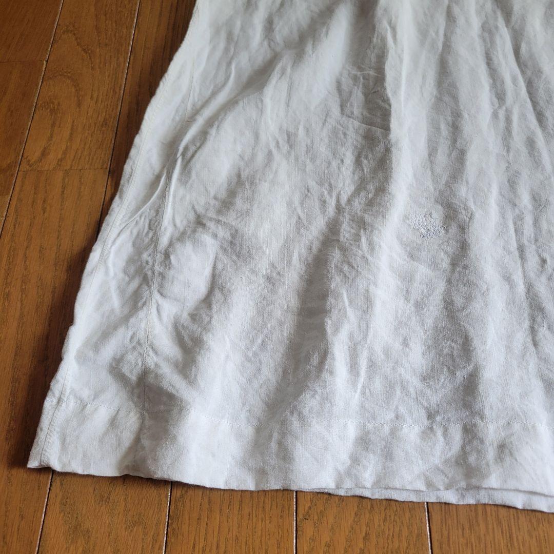 フランス　アンティーク　ワンピース　リネン　D