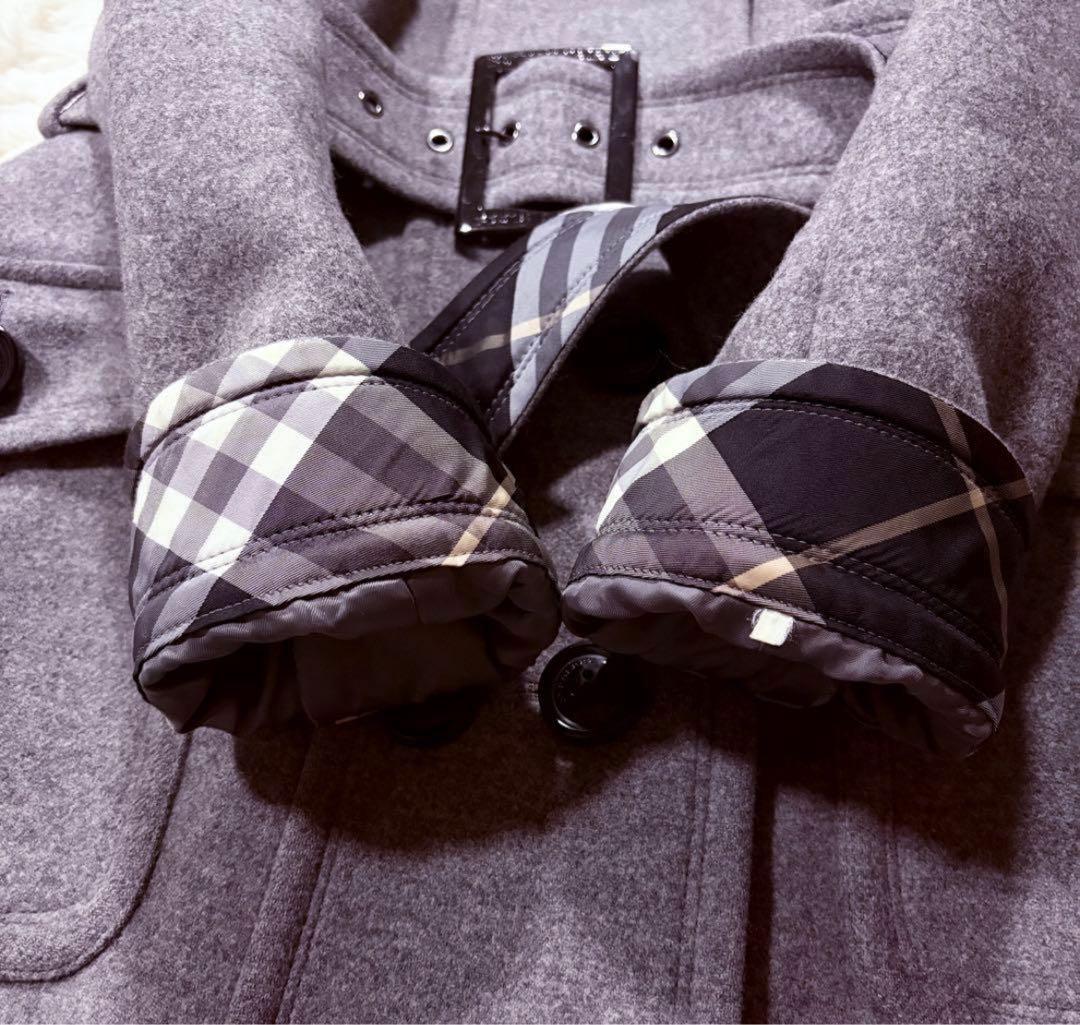 美品　BLUE LABEL バーバリー コート　ウール　 ピーコート　38