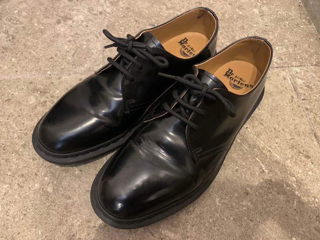 Dr.Martins ドクターマーチンブラックレザー UK7 26cm ホール