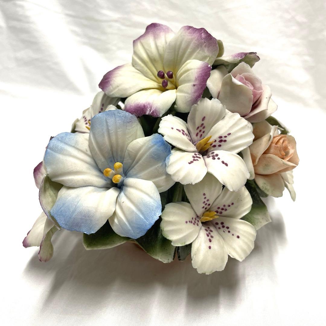 CAPODIMONTE カポディモンテ サバスターノ 陶花 フラワーバスケット