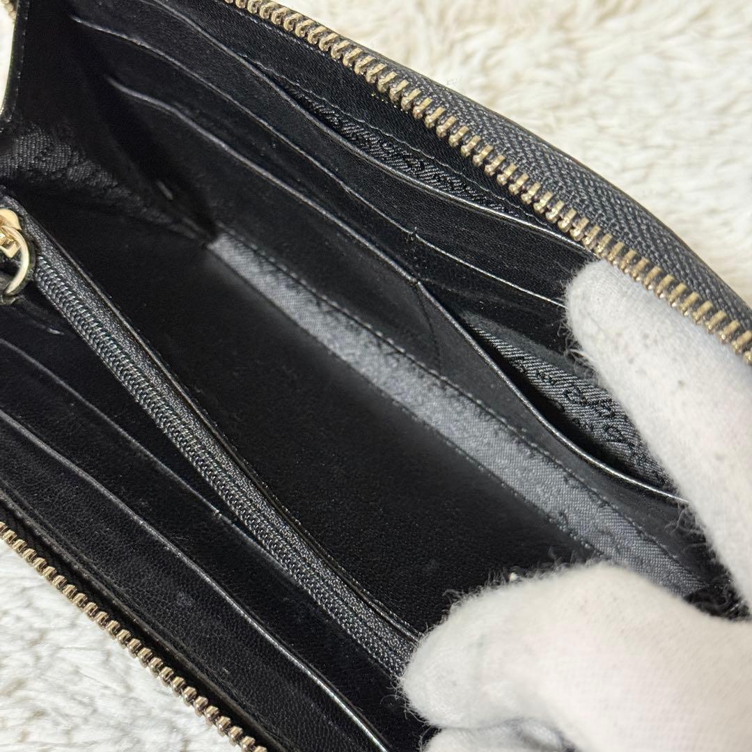 極美品✨アニヤハインドマーチ　スタッズウォレット　長財布　レザー　ブラック