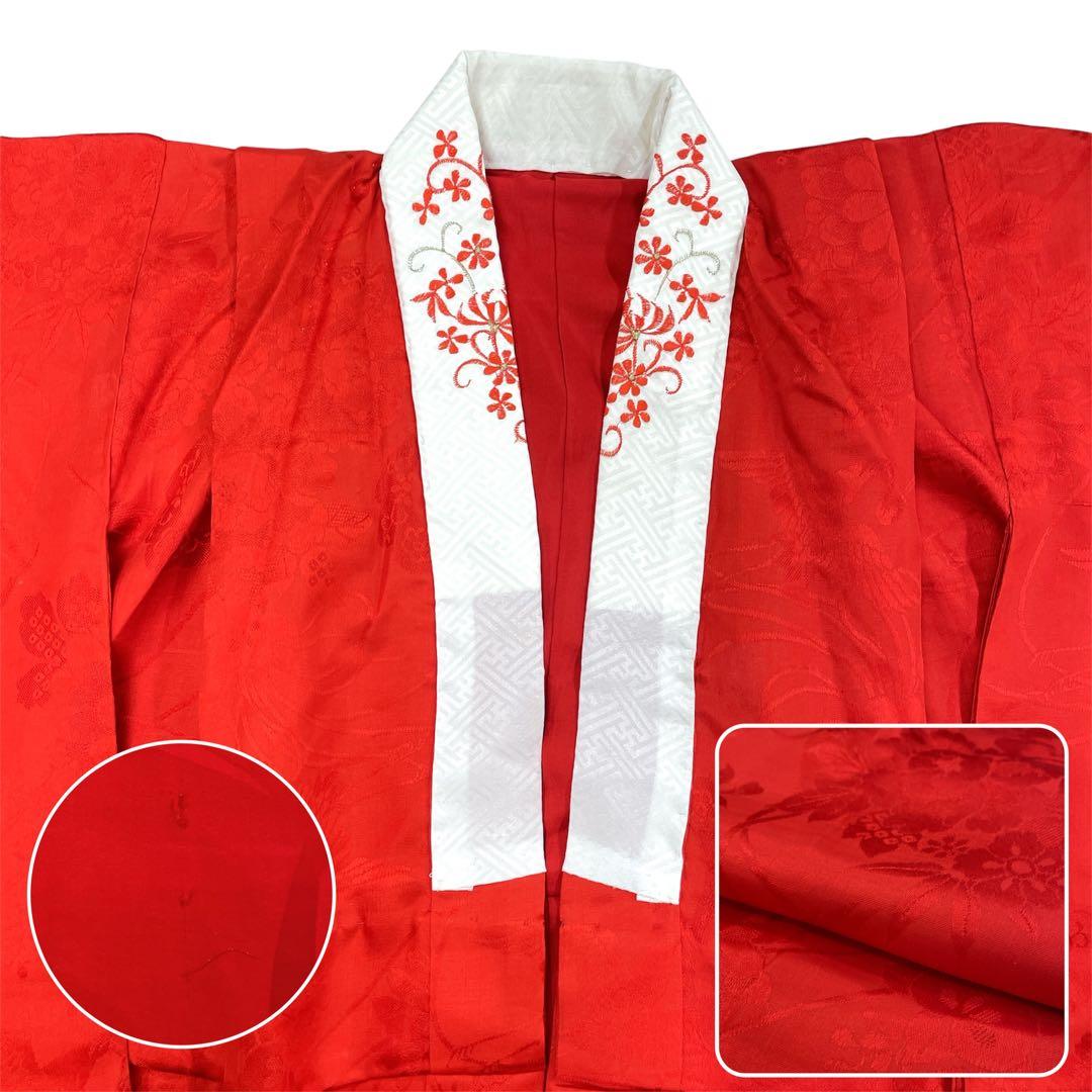 ◎mk-1120　七五三　振袖　着物・襦袢　2点セット　蝶々　正絹　　9-22