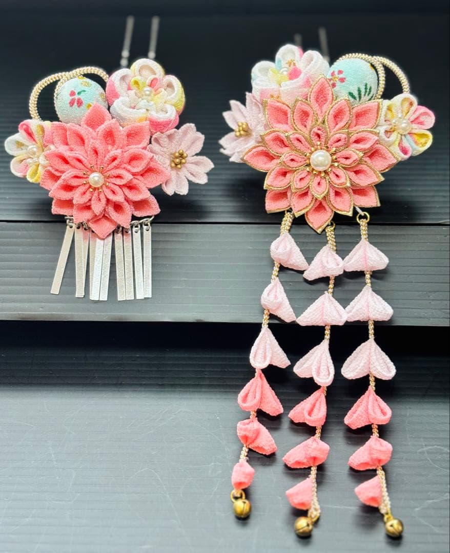 Hana⚘週末受取遅れますさま専用 確認用 桃錦色×パールピンク7-28