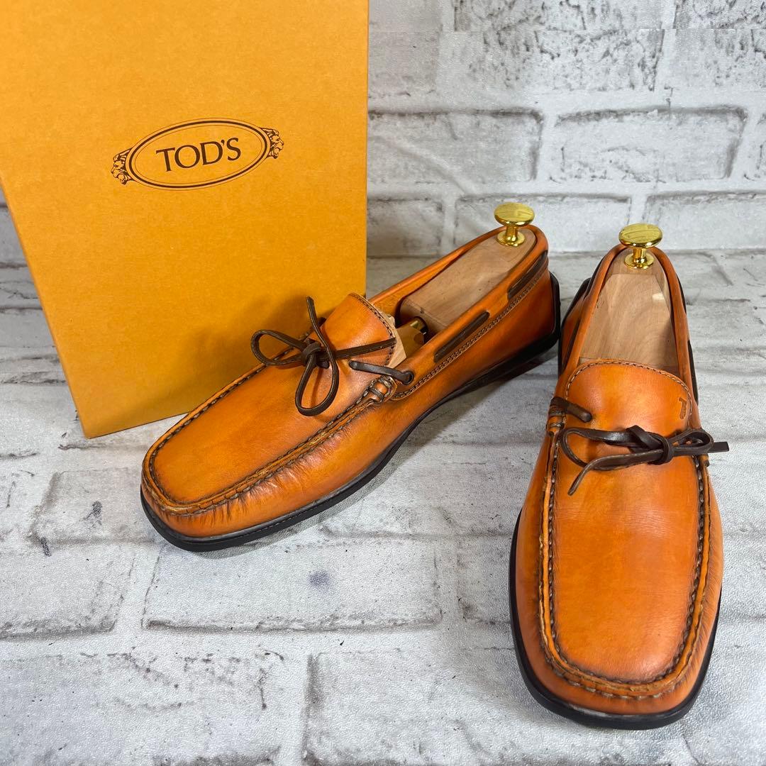 【美品】TOD'S トッズ ゴンミーニ レザー ドライビングシューズ　ブラウン