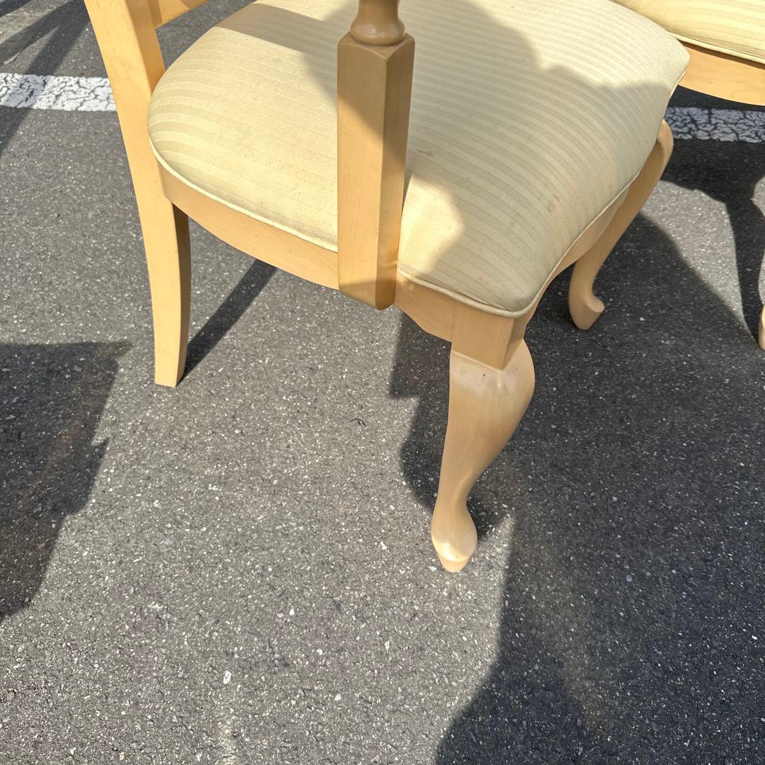 クリーム色 木製 クラシックチェア 2脚セット大塚家具リンホーリン　アメリカ製