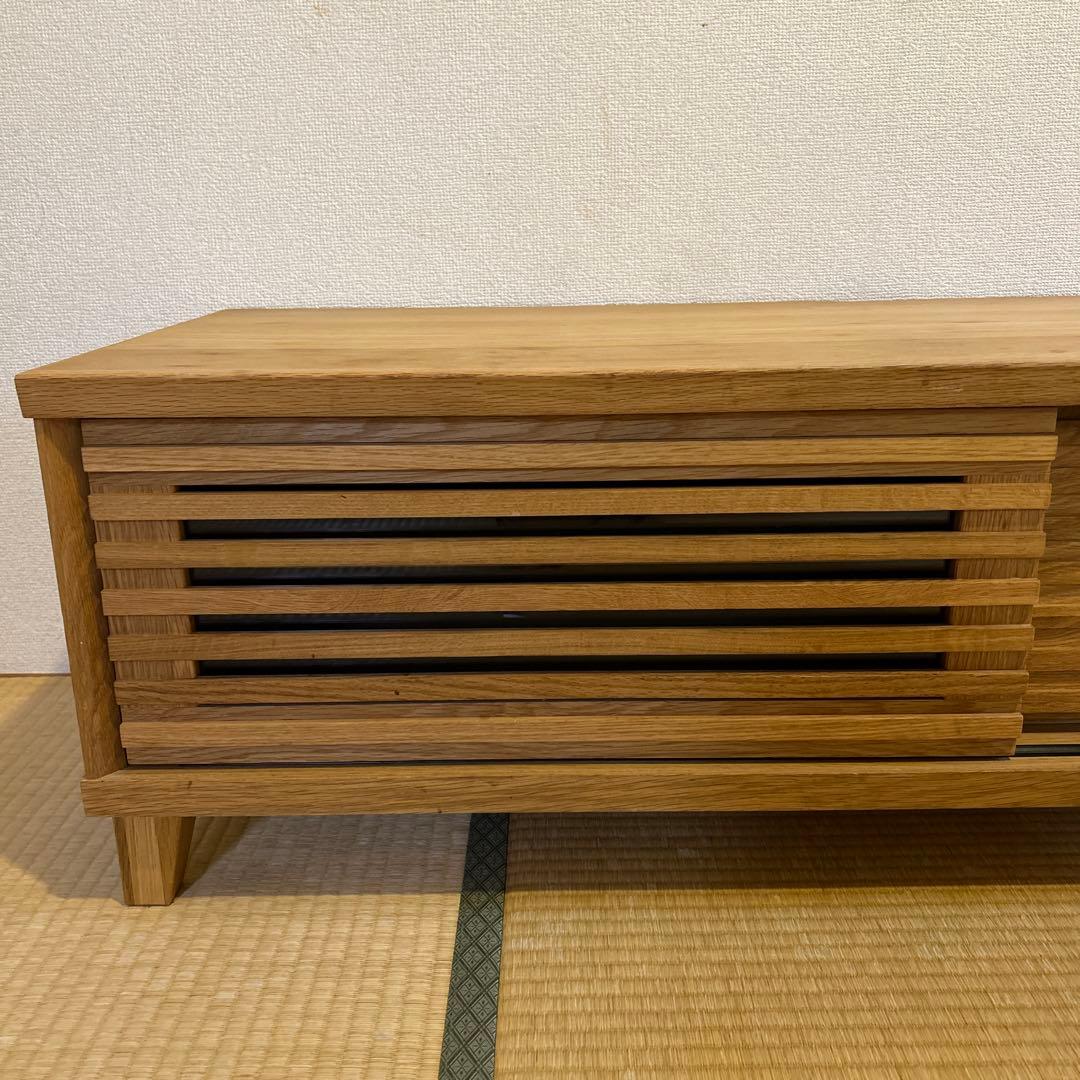 北欧風　テレビ台　ローボード　オーク　格子デザイン 120㎝